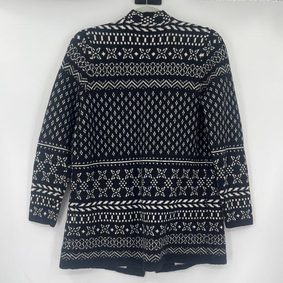 Talbots Fair Isle Cardigan Womens Sweater Sz SP Open Nordic Ski Preppy Holiday - Picture 5 of 9